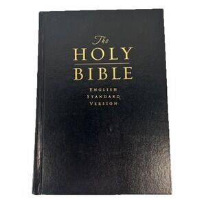 The Holy Bible ESV English Standard Version Large Print Crossway Black Hardcover